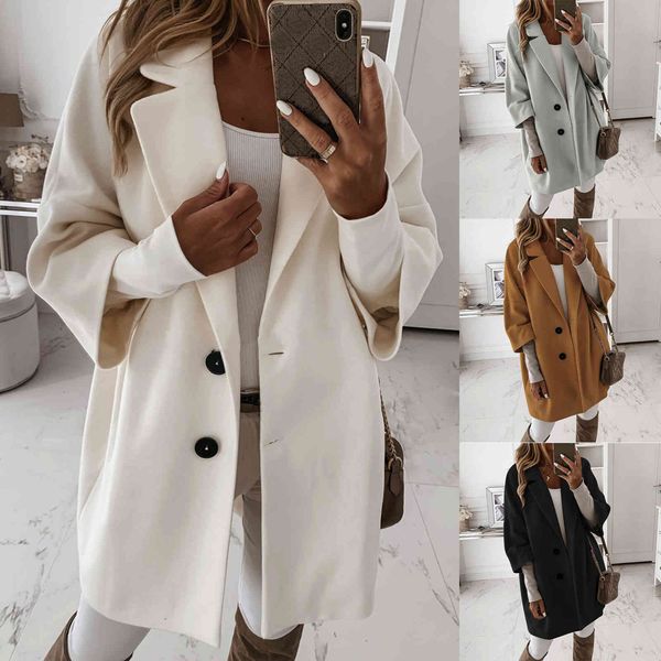 women's wool & blends casaco feminino woman's coat elegant blend female long outerwear plus szie solid jacket y2k korean style coa, Black
women's wool & blends casaco feminino woman's coat elegant blend female long outerwear plus szie solid jacket y2k korean style coa, Black