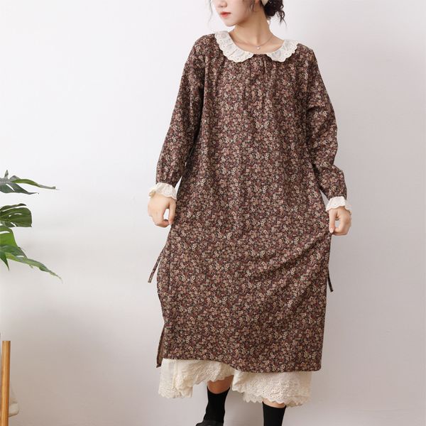 casual dresses vintage japanese lace dress, cotton dress for layers with peter pan collar, long sleeve, rustic flower print, autumn igvk, Black;gray
casual dresses vintage japanese lace dress, cotton dress for layers with peter pan collar, long sleeve, rustic flower print, autumn igvk, Black;gray