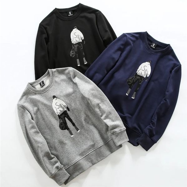 fashion design three dimensional embroidery thread neckline casual pullover men's sweater, Black
fashion design three dimensional embroidery thread neckline casual pullover men's sweater, Black