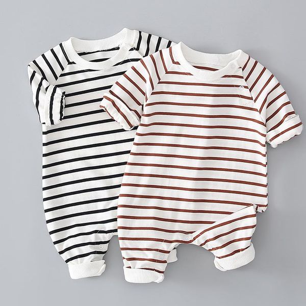 baby clothes born one-piece romper spring and autumn cotton striped boy girl jumpsuits, Blue
baby clothes born one-piece romper spring and autumn cotton striped boy girl jumpsuits, Blue