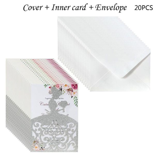 greeting cards 20pcs/set wedding invitations glitter girl card invite envelopes 67jb
greeting cards 20pcs/set wedding invitations glitter girl card invite envelopes 67jb