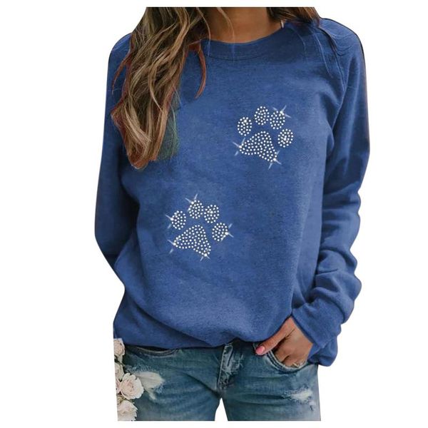 women's t-shirt women casual long sleeve animal footprint printing o-neck shirt blouse pullover and comfortable cotton, White
women's t-shirt women casual long sleeve animal footprint printing o-neck shirt blouse pullover and comfortable cotton, White