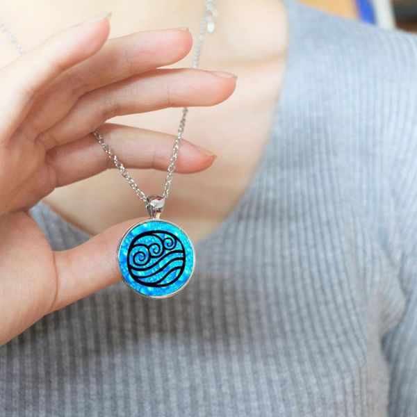 pendant necklaces avatar the last airbender necklace water tribe glass cabochon, Silver
pendant necklaces avatar the last airbender necklace water tribe glass cabochon, Silver