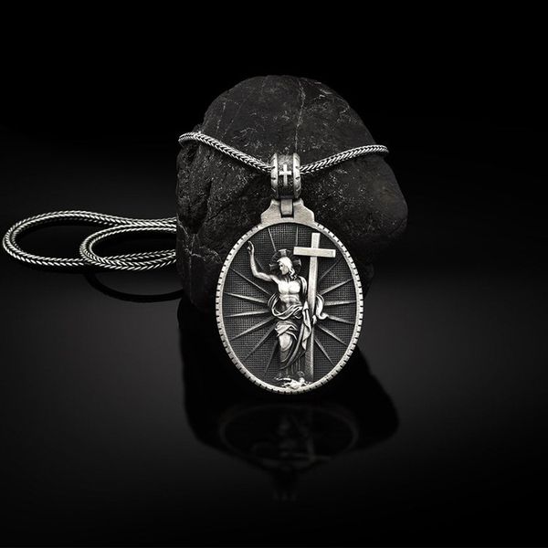 christian resurrection designer jesus necklace medallion catholic pendant religious accessories men's 2021 womens mens luxury, Silver
christian resurrection designer jesus necklace medallion catholic pendant religious accessories men's 2021 womens mens luxury, Silver
