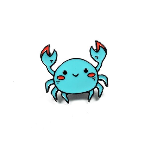 exquisite cartoon crab brooch badge accessories, Gray