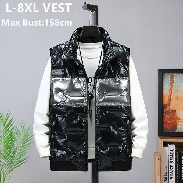 men's vests 7xl 8xl 150kg loose autumn winter vest men sleeveless black jacket waterproof glossy warm young man 6xl thick hoodied waist, Black;white
men's vests 7xl 8xl 150kg loose autumn winter vest men sleeveless black jacket waterproof glossy warm young man 6xl thick hoodied waist, Black;white
