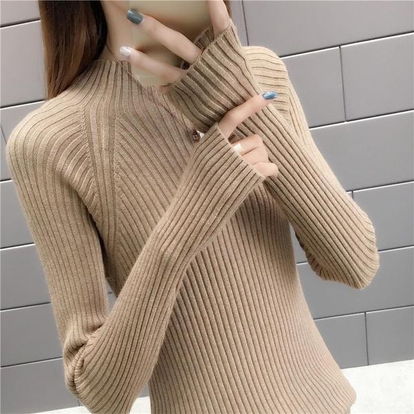 women's sweaters autumn winter half turtleneck sweater women korean slim knitted pullover bottoming shirt ladies tide, White;black
women's sweaters autumn winter half turtleneck sweater women korean slim knitted pullover bottoming shirt ladies tide, White;black