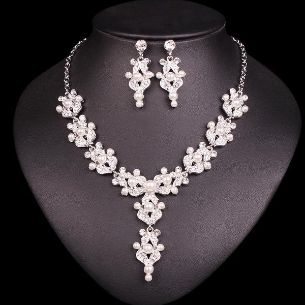 earrings & necklace upscale bridal jewelry sets for women wedding party dress accessories silver color imitation pearl jewellery
earrings & necklace upscale bridal jewelry sets for women wedding party dress accessories silver color imitation pearl jewellery