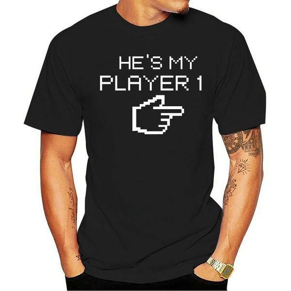 men's t-shirts player 1 gamer couple women t-shirt print t shirts fashion style price tee cartoon character, White;black
men's t-shirts player 1 gamer couple women t-shirt print t shirts fashion style price tee cartoon character, White;black