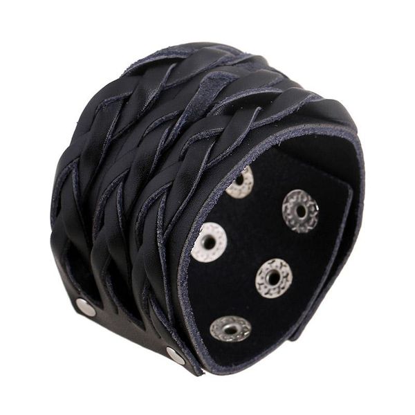 tennis gothic fashion male black genuine leather cuff bracelets double layers braided cross bangles men motorcycle wristbands, Golden;silver
tennis gothic fashion male black genuine leather cuff bracelets double layers braided cross bangles men motorcycle wristbands, Golden;silver