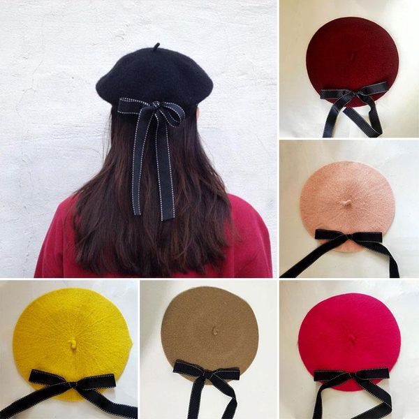 berets 2021 fashion women girl soft bow elegant winter warm hat harajuku wool beret with bowknot retro vintage lady, Blue;gray
berets 2021 fashion women girl soft bow elegant winter warm hat harajuku wool beret with bowknot retro vintage lady, Blue;gray
