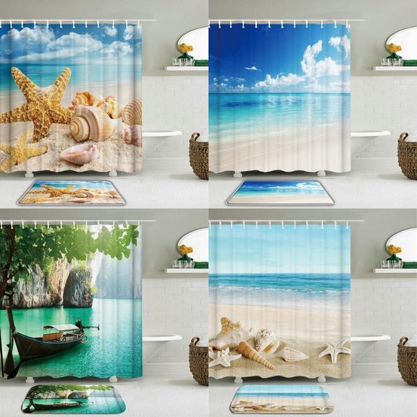 2pcs/set sea beach shell ocean shower curtains set bathroom waterproof polyester cloth + non-slip mat toilet home decor
2pcs/set sea beach shell ocean shower curtains set bathroom waterproof polyester cloth + non-slip mat toilet home decor
