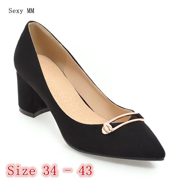 dress shoes square high heel women pumps stiletto woman office career heels plus size 34 - 40 41 42 43, Black
dress shoes square high heel women pumps stiletto woman office career heels plus size 34 - 40 41 42 43, Black