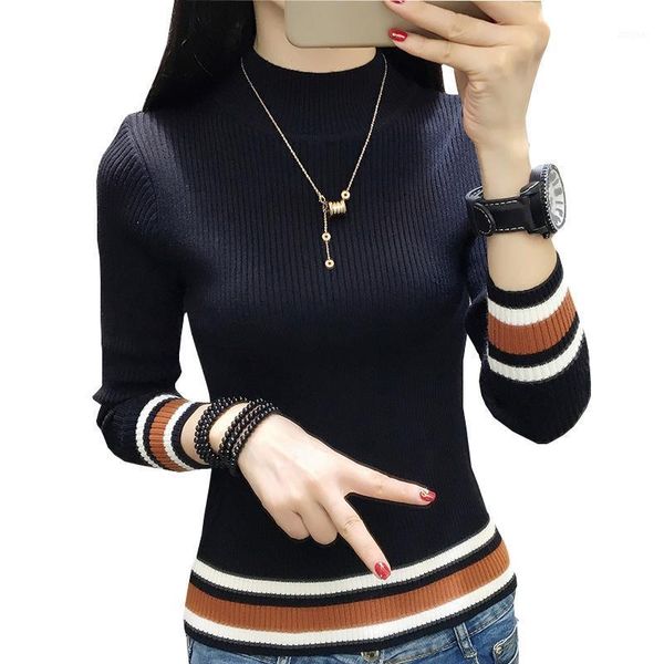 women's sweaters fall/winter female bottoming shirt korean long-sleeved half-high-neck warm wool sweater with lnside slim pullover wome, White;black
women's sweaters fall/winter female bottoming shirt korean long-sleeved half-high-neck warm wool sweater with lnside slim pullover wome, White;black