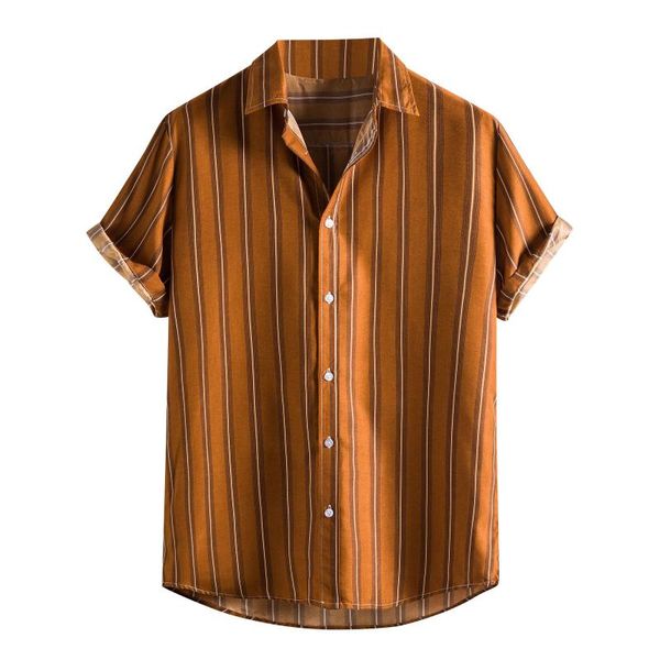 men's casual shirts fashion summer printed pockets short sleeve blouse striped print button lapel chemise homme 2021, White;black
men's casual shirts fashion summer printed pockets short sleeve blouse striped print button lapel chemise homme 2021, White;black