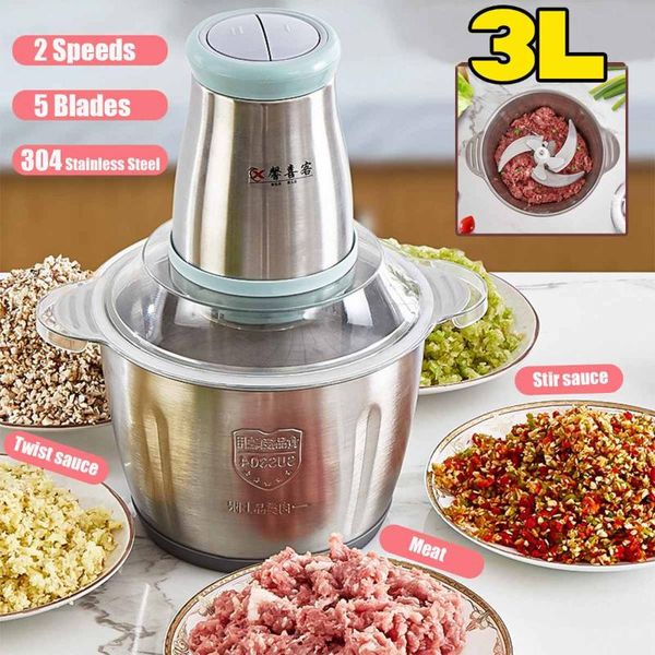 meat grinders 2 speeds 12000rpm 3l electric grinder kitchen chopper 304 stainless steel mincer food processor garlic crusher slicer
meat grinders 2 speeds 12000rpm 3l electric grinder kitchen chopper 304 stainless steel mincer food processor garlic crusher slicer