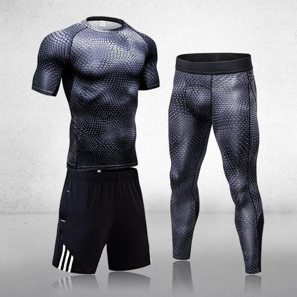 men's tracksuits 2021 compression suit running tights exercise fitness training 3 suits short sleeve shirt sports rash clothing, Gray
men's tracksuits 2021 compression suit running tights exercise fitness training 3 suits short sleeve shirt sports rash clothing, Gray