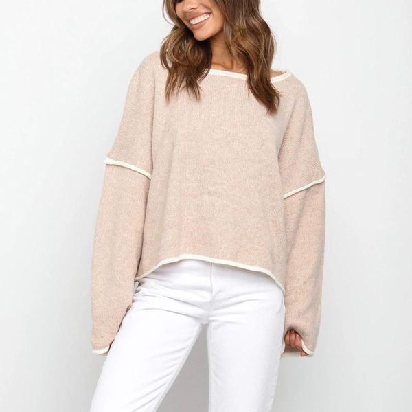 women's sweaters fashion women long sleeve pullover casual o-neck pachwork solid blouse sweater autumn jumper loose, White;black
women's sweaters fashion women long sleeve pullover casual o-neck pachwork solid blouse sweater autumn jumper loose, White;black