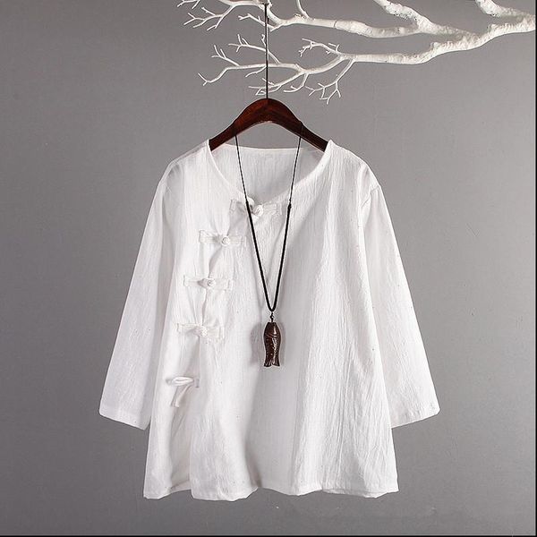 spring autumn vintage slant women blouses buckle chinese tea literature loose simple art lace up solid color female linen, White
spring autumn vintage slant women blouses buckle chinese tea literature loose simple art lace up solid color female linen, White