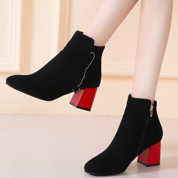 boots suede korean style 2021 thick with retro women winter warm ruffles shoes autumn and, Black
boots suede korean style 2021 thick with retro women winter warm ruffles shoes autumn and, Black