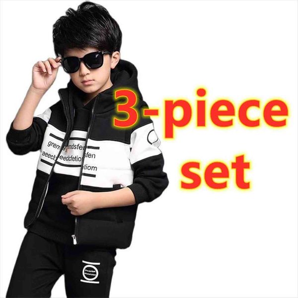 sports suit for boys 3pcs set childrens cotton hooded vest t shirts pants kids sportswear tracksuit warm, White
sports suit for boys 3pcs set childrens cotton hooded vest t shirts pants kids sportswear tracksuit warm, White