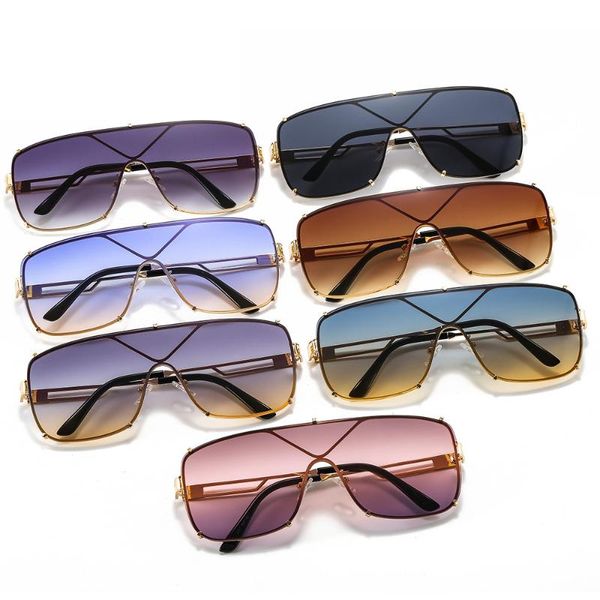 metal one piece windproof large frame men's and women's versatile sunglasses fashion glasses frames, Black
metal one piece windproof large frame men's and women's versatile sunglasses fashion glasses frames, Black