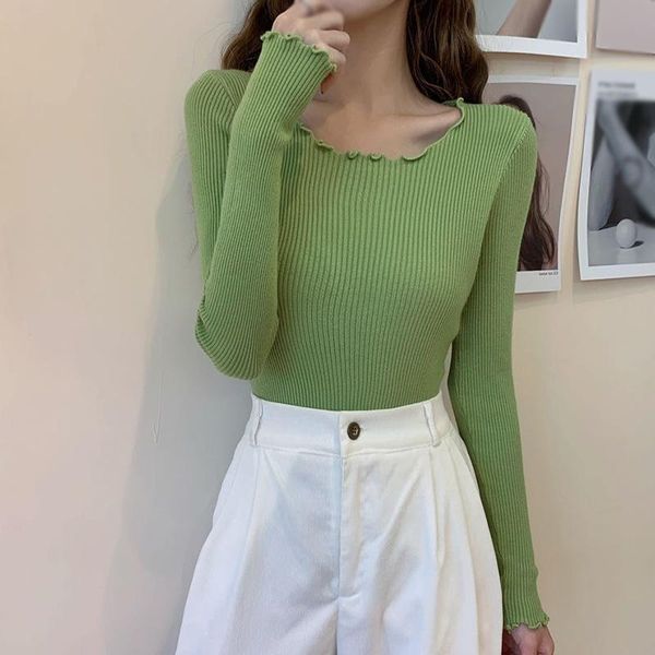 women's t-shirt korean bottoming tshirt long sleeve autumn o-neck solid slim knitted tee shirt 2021, White
women's t-shirt korean bottoming tshirt long sleeve autumn o-neck solid slim knitted tee shirt 2021, White