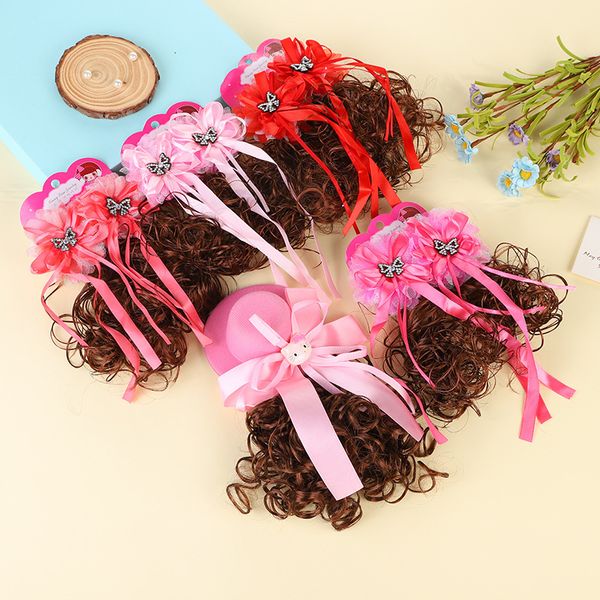 princess sweet cloth bow curl children's wig accessories, Black
princess sweet cloth bow curl children's wig accessories, Black