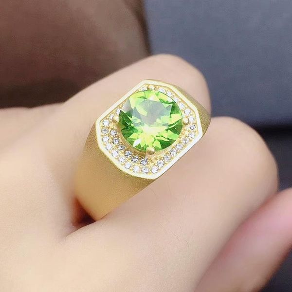 men ring natural real peridot round rings per jewelry 8*8mm 2ct gemstone 925 sterling silver fine j2110315 cluster, Golden;silver
men ring natural real peridot round rings per jewelry 8*8mm 2ct gemstone 925 sterling silver fine j2110315 cluster, Golden;silver
