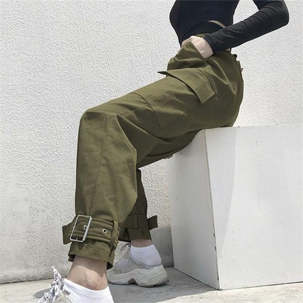 women's pants & capris 2021 autumn women streetwear army green harem loose casual pockets cargo ins fashion high waist trousers, Black;white
women's pants & capris 2021 autumn women streetwear army green harem loose casual pockets cargo ins fashion high waist trousers, Black;white