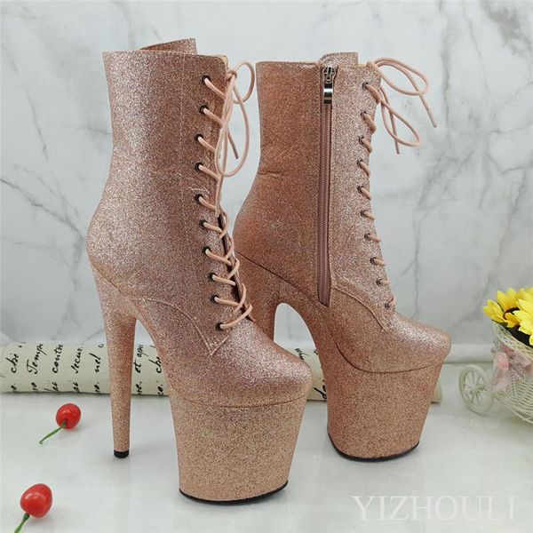boots sequined vamp 20cm/8 inch pole dancing high heels, thick soles round head stage show banquet use ankle, Black
boots sequined vamp 20cm/8 inch pole dancing high heels, thick soles round head stage show banquet use ankle, Black