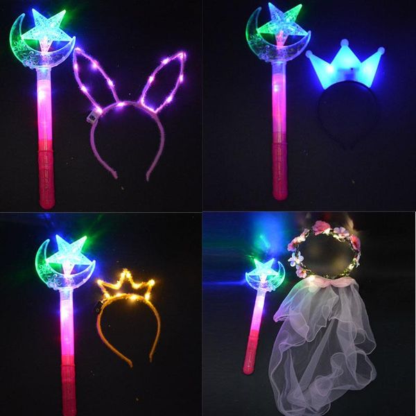 princess girl light blinking headband with glow magic wands stick party props kids led birthday favor christmas decoration
princess girl light blinking headband with glow magic wands stick party props kids led birthday favor christmas decoration