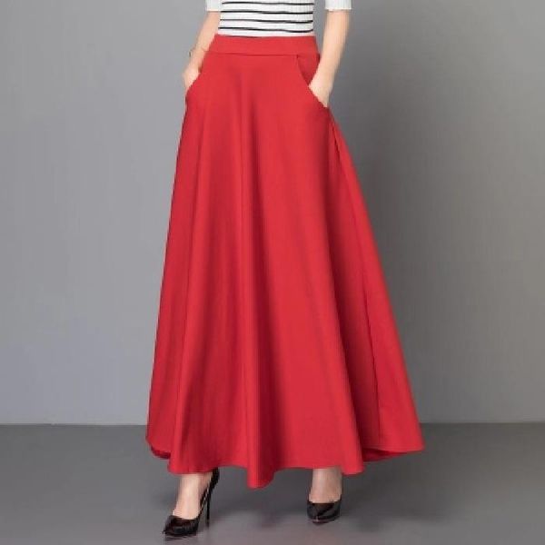 skirts women a-line skirt korean style high waist pocket long plus size elegant office ladies solid color jupe femme, Black
skirts women a-line skirt korean style high waist pocket long plus size elegant office ladies solid color jupe femme, Black