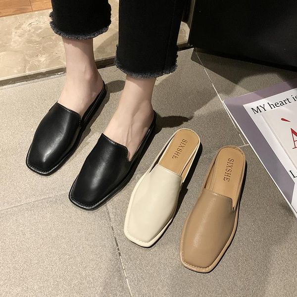 slippers women's fashion flat pu leather waterproof muller sandals concise leisure spring trend single shoes zapatos u30-25, Black
slippers women's fashion flat pu leather waterproof muller sandals concise leisure spring trend single shoes zapatos u30-25, Black