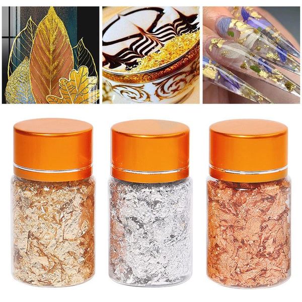 3pcs golden foil flakes gilding made of tin metallic for nails diy painting resin nail art tool decorations, Silver;gold
3pcs golden foil flakes gilding made of tin metallic for nails diy painting resin nail art tool decorations, Silver;gold