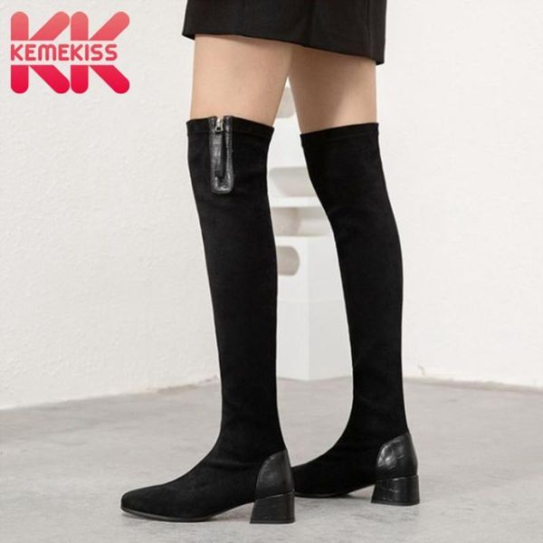boots kemekiss women over knee thick heel winter long fashion daily stretch footwear size 31-431, Black
boots kemekiss women over knee thick heel winter long fashion daily stretch footwear size 31-431, Black