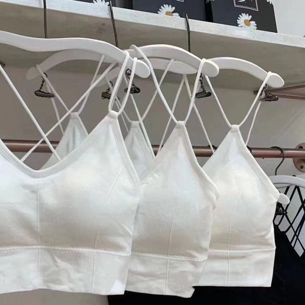 bra sports fitness women tanks letter girl high elasticity one backless solid workout c, White
bra sports fitness women tanks letter girl high elasticity one backless solid workout c, White