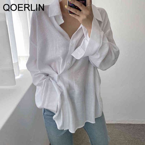 sweater white blouse women transparent turn-down collar long sleeve single-breasted shirts female korean design loose casual blusas, White;black
sweater white blouse women transparent turn-down collar long sleeve single-breasted shirts female korean design loose casual blusas, White;black