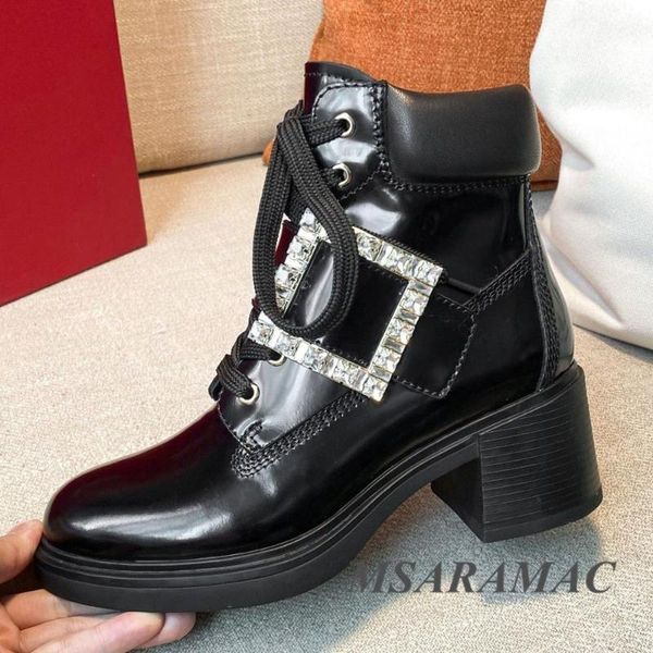 boots square inlaid crystal lace high heel ankle black shiny leather round toe short personality street ladies
boots square inlaid crystal lace high heel ankle black shiny leather round toe short personality street ladies