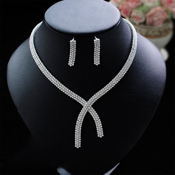 earrings & necklace women elegent silver color chain style crystal wedding bridal jewelry sets evening birthday party
earrings & necklace women elegent silver color chain style crystal wedding bridal jewelry sets evening birthday party