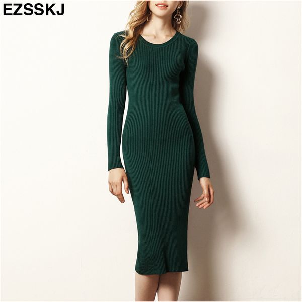 2021autumn winter long sweater dress women solid bodycon thick dress female jumper o-neck slim basic knit dress long sleeve, Black;gray
2021autumn winter long sweater dress women solid bodycon thick dress female jumper o-neck slim basic knit dress long sleeve, Black;gray
