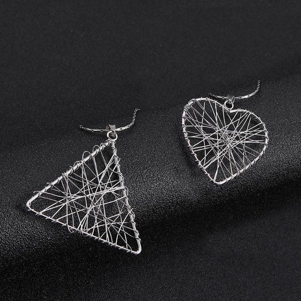 fishhook heart triangle hollow necklace metal weave statement stainless steel women girl man lover pendant jewelry choker gift necklaces, Silver
fishhook heart triangle hollow necklace metal weave statement stainless steel women girl man lover pendant jewelry choker gift necklaces, Silver