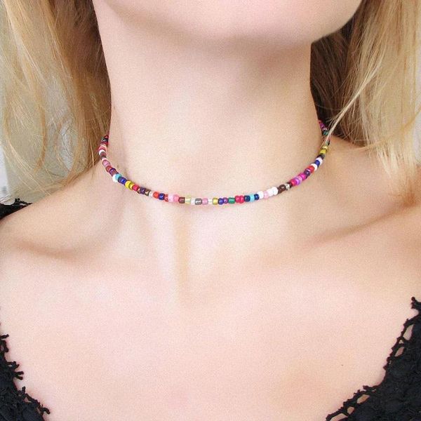 chokers bohemian short neckchain choker colored glass bead necklace fashion women's handmade leisure party jewelry, Golden;silver
chokers bohemian short neckchain choker colored glass bead necklace fashion women's handmade leisure party jewelry, Golden;silver