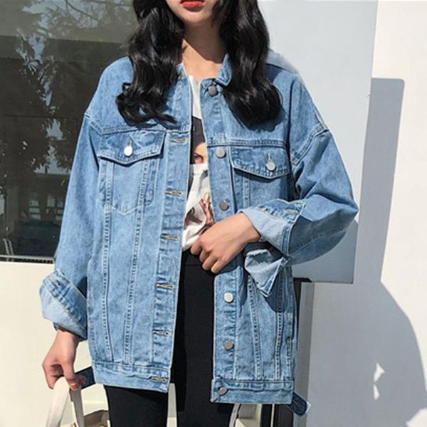 women's jackets solid turn-down collar jean jacket for women loose casual blue fashionable coats female outwear denim feminine, Black;brown
women's jackets solid turn-down collar jean jacket for women loose casual blue fashionable coats female outwear denim feminine, Black;brown