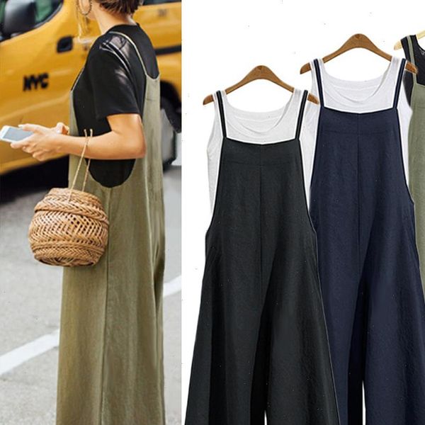 women casual loose jumpsuit summer rompers solid strap wide leg pants dungaree bib overalls sleeveless oversized cotton linen jumpsuits, Black;white
women casual loose jumpsuit summer rompers solid strap wide leg pants dungaree bib overalls sleeveless oversized cotton linen jumpsuits, Black;white