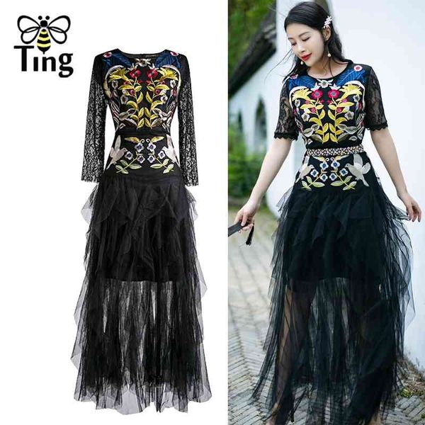 runway fashion animal leaf flowers emboridery luxury black party dresses vintage elegant mesh ruffles hem long dress plu 210513, Black;gray
runway fashion animal leaf flowers emboridery luxury black party dresses vintage elegant mesh ruffles hem long dress plu 210513, Black;gray