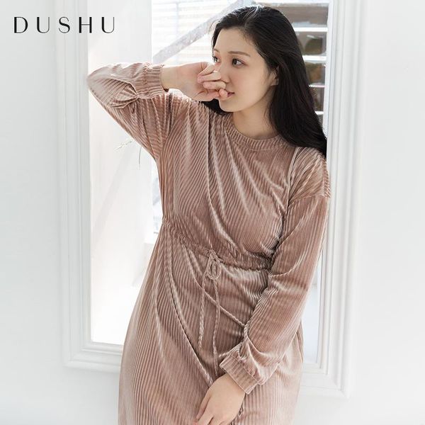 plus size pink velvet striped dress women elegant long sleeve bandage midi autumn winter loose vintage office casual dresses, Black;gray
plus size pink velvet striped dress women elegant long sleeve bandage midi autumn winter loose vintage office casual dresses, Black;gray