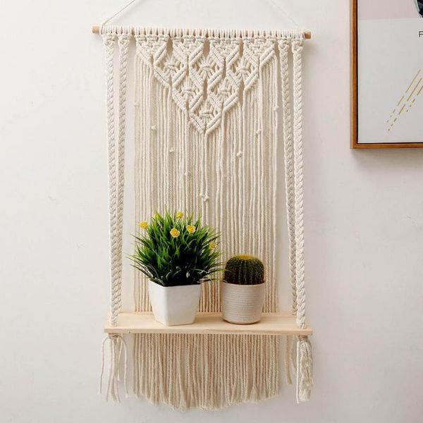 tapestries boho wall hanging shelf wood organizer hanger handmade cotton rope plant bohomia woven home decor dropship
tapestries boho wall hanging shelf wood organizer hanger handmade cotton rope plant bohomia woven home decor dropship