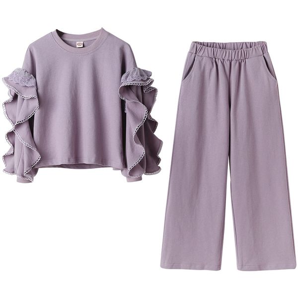 2022 new spring girls cothes set autumn childrens long sleeve loose broad legs pants casual two-piece for 3-13 years kids, White
2022 new spring girls cothes set autumn childrens long sleeve loose broad legs pants casual two-piece for 3-13 years kids, White