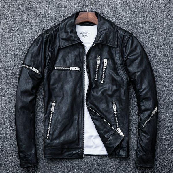 men's leather & faux the launch of genuine pure natural sheepskin black jacket casual slim motorcycle suit coat
men's leather & faux the launch of genuine pure natural sheepskin black jacket casual slim motorcycle suit coat